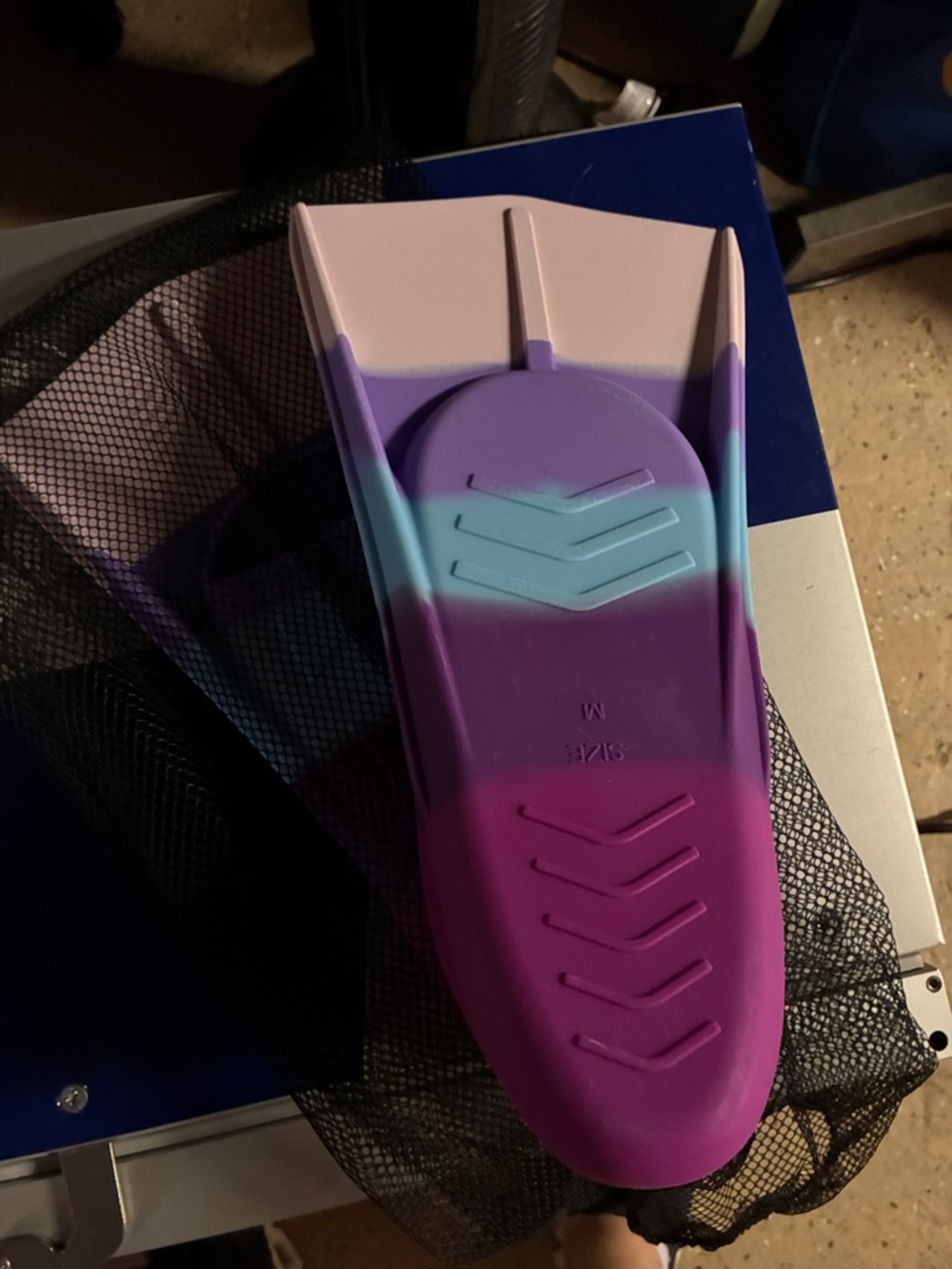Colorblock Swim Fin - Pink Purple Blue